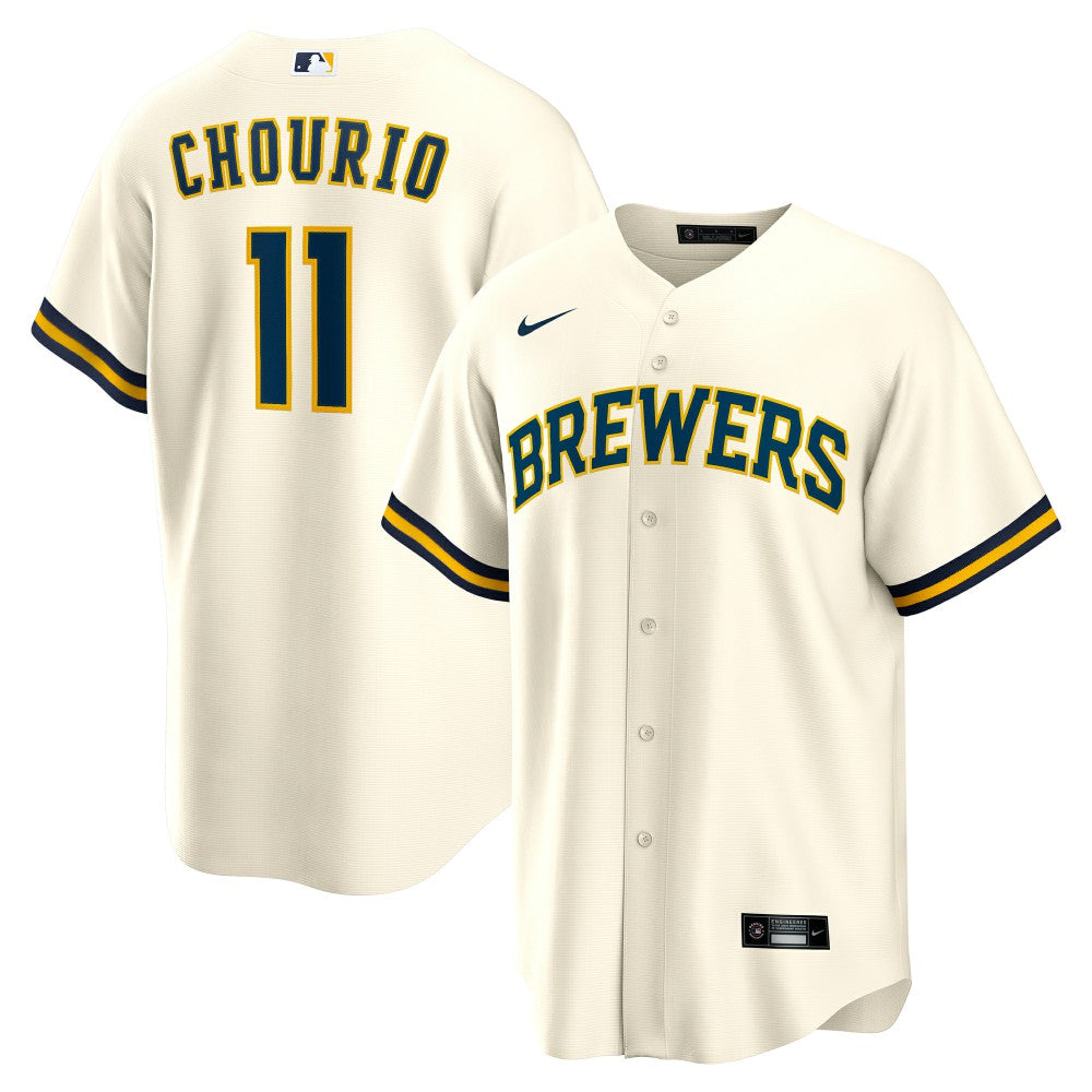 Jackson Chourio Milwaukee Brewers Nike Home Replica Jersey - Cream Jerseys