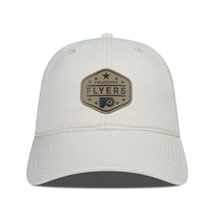 Philadelphia Flyers Men's Levelwear Faux Leather Patch Unstructured Adjustable Hat - Cream | US 202262252