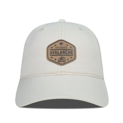 Colorado Avalanche Men's Levelwear Faux Leather Patch Unstructured Adjustable Hat - Cream | US 202262264
