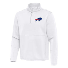 Buffalo Bills Antigua Twist Quarter-Zip Pullover Jacket - White Pullover