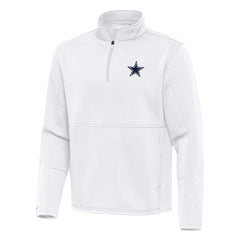 Dallas Cowboys Antigua Twist Quarter-Zip Pullover Jacket - White Pullover