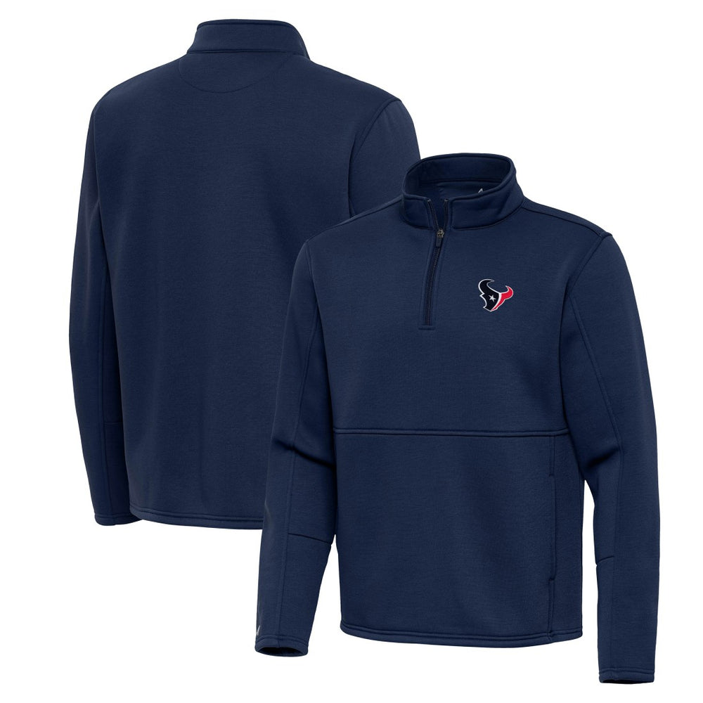 Houston Texans Antigua Twist Quarter-Zip Pullover Jacket - Navy Pullover