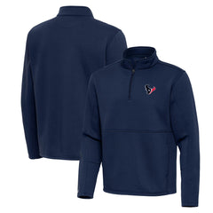 Houston Texans Antigua Twist Quarter-Zip Pullover Jacket - Navy Pullover