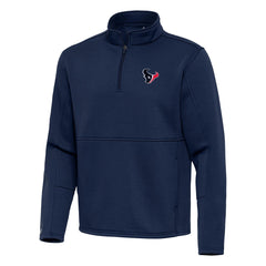Houston Texans Antigua Twist Quarter-Zip Pullover Jacket - Navy Pullover