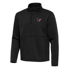 Houston Texans Antigua Twist Quarter-Zip Pullover Jacket - Black Pullover