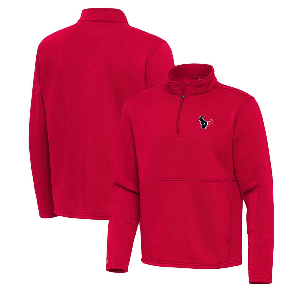 Houston Texans Antigua Twist Quarter-Zip Pullover Jacket - Red Pullover