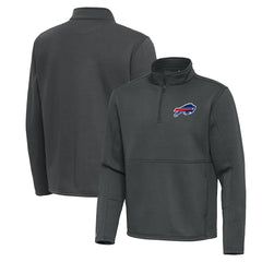 Buffalo Bills Antigua Twist Quarter-Zip Pullover Jacket - Pewter Pullover