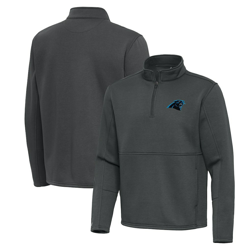 Carolina Panthers Antigua Twist Quarter-Zip Pullover Jacket - Pewter Pullover