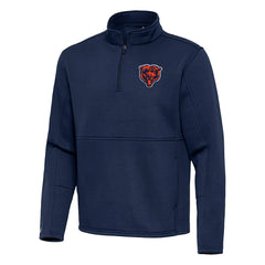 Chicago Bears Antigua Twist Quarter-Zip Pullover Jacket - Navy Pullover