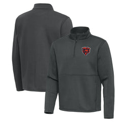 Chicago Bears Antigua Twist Quarter-Zip Pullover Jacket - Pewter Pullover