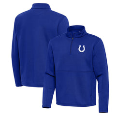 Indianapolis Colts Antigua Twist Quarter-Zip Pullover Jacket - Royal Pullover