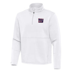 New York Giants Antigua Twist Quarter-Zip Pullover Jacket - White Pullover