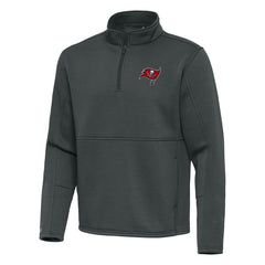 Tampa Bay Buccaneers Antigua Twist Quarter-Zip Pullover Jacket - Pewter Pullover