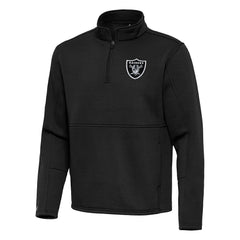 Las Vegas Raiders Antigua Twist Quarter-Zip Pullover Jacket - Black Pullover