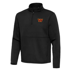 Washington Commanders Antigua Twist Quarter-Zip Pullover Jacket - Black Pullover