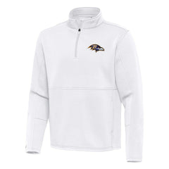 Baltimore Ravens Antigua Twist Quarter-Zip Pullover Jacket - White Pullover