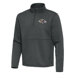 Baltimore Ravens Antigua Twist Quarter-Zip Pullover Jacket - Pewter Pullover