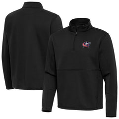 Columbus Blue Jackets Antigua Twist Quarter-Zip Pullover Jacket - Black | US 202264699