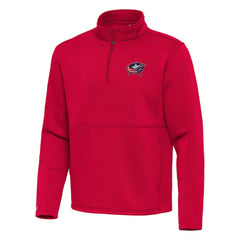 Columbus Blue Jackets Antigua Twist Quarter-Zip Pullover Jacket - Red | US 202264701