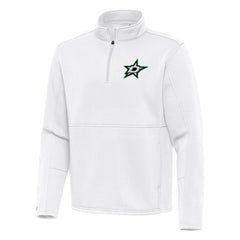 Dallas Stars Antigua Twist Quarter-Zip Pullover Jacket - White | US 202264702