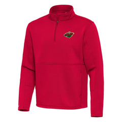 Minnesota Wild Antigua Twist Quarter-Zip Pullover Jacket - Red | US 202264707