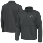 Nashville Predators Antigua Twist Quarter-Zip Pullover Jacket - Pewter | US 202264722