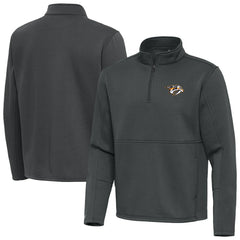 Nashville Predators Antigua Twist Quarter-Zip Pullover Jacket - Pewter | US 202264722