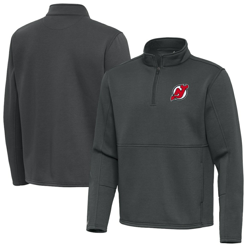 New Jersey Devils Antigua Twist Quarter-Zip Pullover Jacket - Pewter | US 202264729