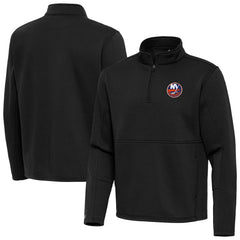 New York Islanders Antigua Twist Quarter-Zip Pullover Jacket - Black | US 202264739