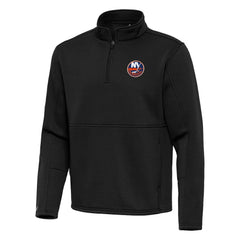 New York Islanders Antigua Twist Quarter-Zip Pullover Jacket - Black | US 202264739