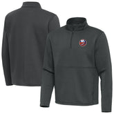 New York Islanders Antigua Twist Quarter-Zip Pullover Jacket - Pewter | US 202264740