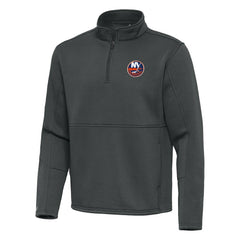 New York Islanders Antigua Twist Quarter-Zip Pullover Jacket - Pewter | US 202264740
