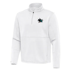 San Jose Sharks Antigua Twist Quarter-Zip Pullover Jacket - White | US 202264747