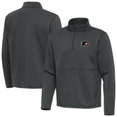 Philadelphia Flyers Antigua Twist Quarter-Zip Pullover Jacket - Pewter | US 202264774