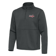 Washington Capitals Antigua Twist Quarter-Zip Pullover Jacket - Pewter | US 202264783