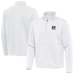 Anaheim Ducks Antigua Twist Quarter-Zip Pullover Jacket - White | US 202264792