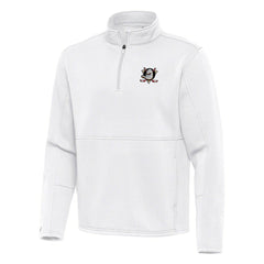 Anaheim Ducks Antigua Twist Quarter-Zip Pullover Jacket - White | US 202264792