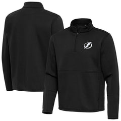 Tampa Bay Lightning Antigua Twist Quarter-Zip Pullover Jacket - Black | US 202264794
