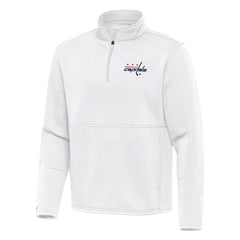 Washington Capitals Antigua Twist Quarter-Zip Pullover Jacket - White | US 202264795