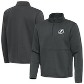 Tampa Bay Lightning Antigua Twist Quarter-Zip Pullover Jacket - Pewter | US 202264796