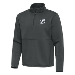 Tampa Bay Lightning Antigua Twist Quarter-Zip Pullover Jacket - Pewter | US 202264796