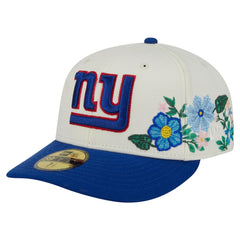 New York Giants New Era Tonal Floral 59FIFTY Fitted Hat - Cream/Royal Hats