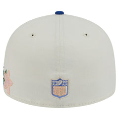 New York Giants New Era Tonal Floral 59FIFTY Fitted Hat - Cream/Royal Hats