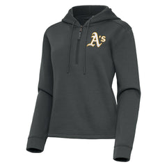 Athletics Antigua Women's Contemporary Quarter-Zip Hoodie - Pewter Hoodies