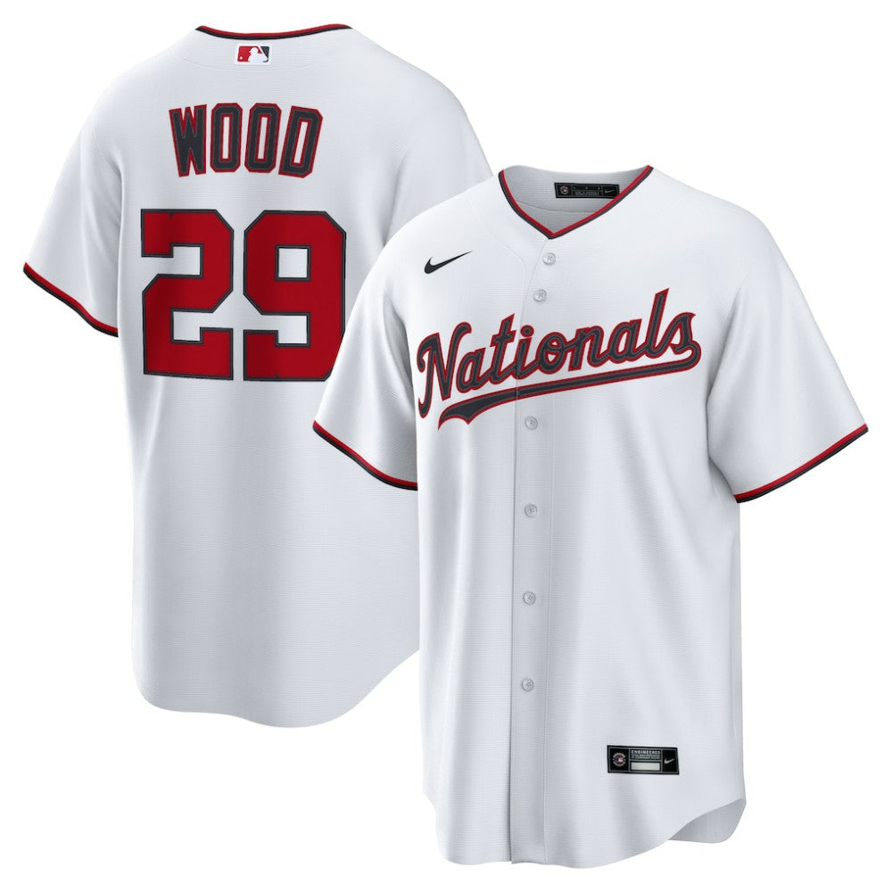 James Wood Washington Nationals Nike Home Replica Jersey - White Jerseys