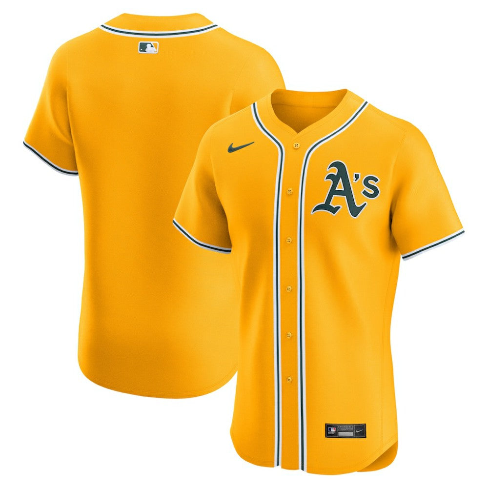 Athletics Nike Alternate 2 Elite Jersey - Gold Jerseys