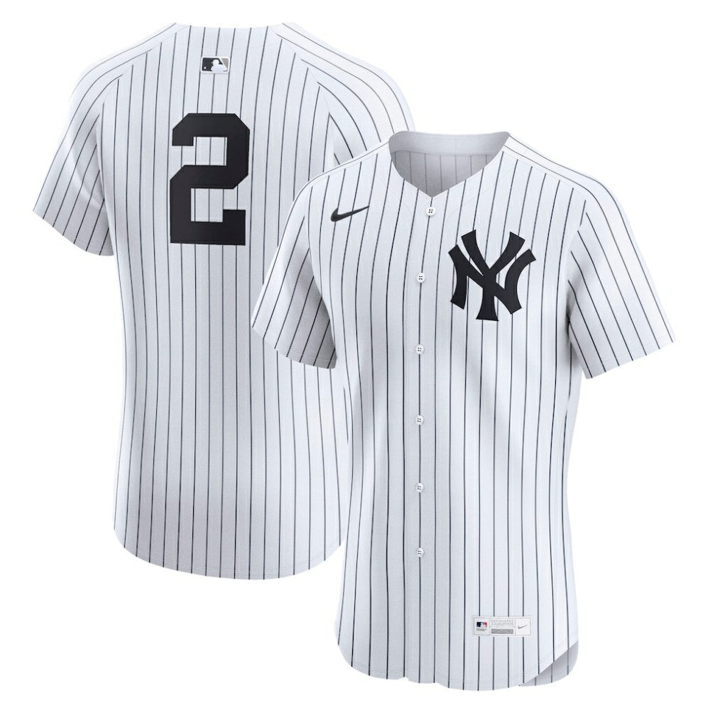 Derek Jeter New York Yankees Nike Home Elite Player Jersey - White Jerseys