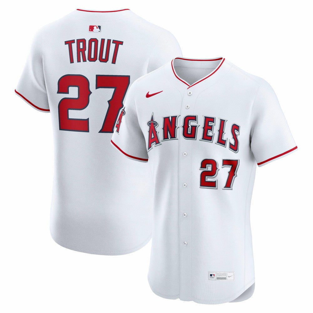 Mike Trout Los Angeles Angels Nike Home ElitePlayer Jersey - White Jerseys
