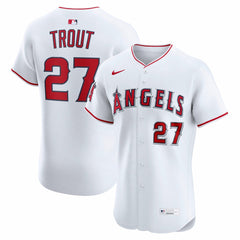 Mike Trout Los Angeles Angels Nike Home ElitePlayer Jersey - White Jerseys