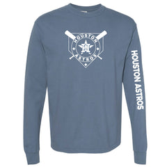 Houston Astros Soft as a Grape Women's Pigment Dye Long Sleeve T-Shirt - Navy T-shirts